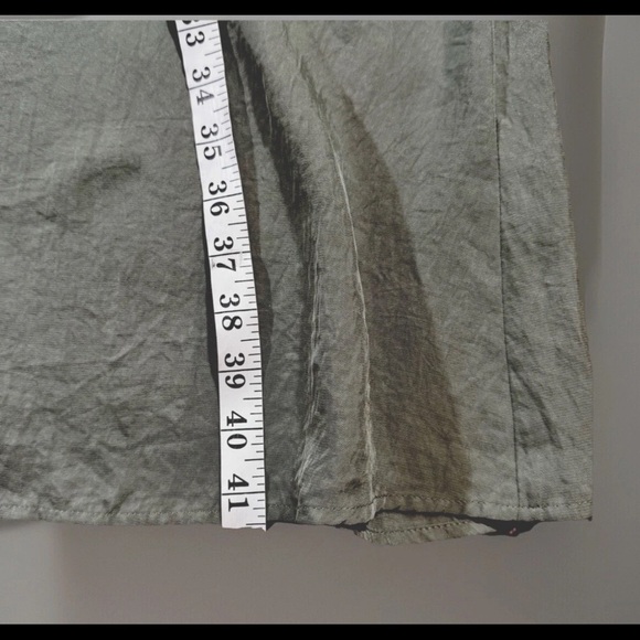 EVERLANE Dress Womens Sz 12 Green Japanese GoWeave Drawstring Pockets Tank Dress - Picture 11 of 11